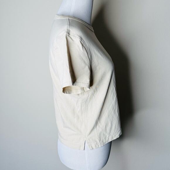 Lululemon Ivory Cropped Short Sleeve Tee - Picture 5 of 5